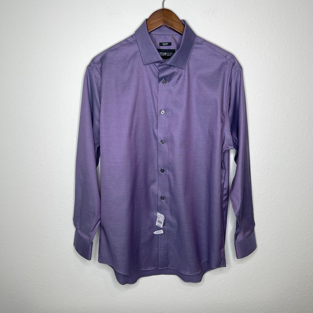 Kenneth Cole AWEARNESS Mens Purple Dress Shirt Long Sleeve Button Down NWT